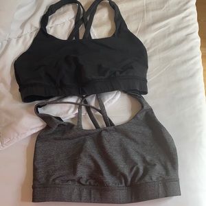 TWO lululemon energy bras. Size 6